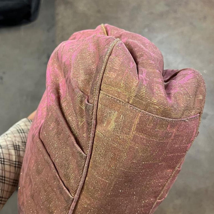 Fendi metallic pink & gold large Mia bag
