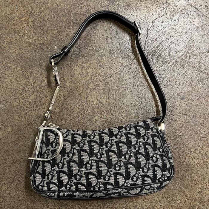 Christian Dior spellout monogram shoulder bag