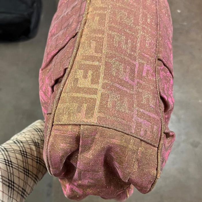 Fendi metallic pink & gold large Mia bag