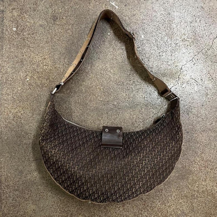 Christian Dior brown street chic XL hobo bag