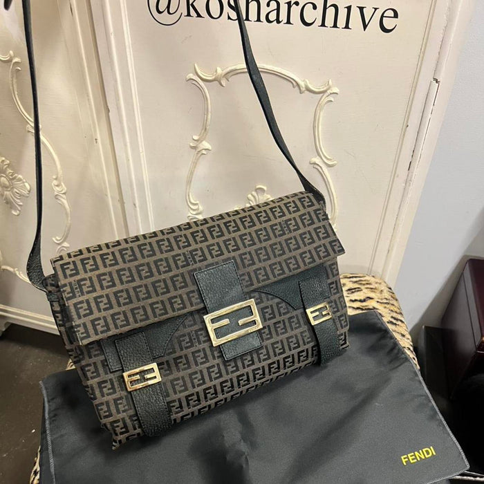 Fendi brown sweety zucchino crossbody bag