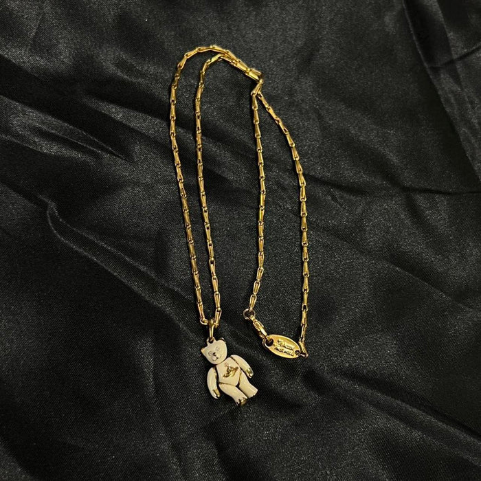 Vivienne Westwood vintage gold teddy bear necklace