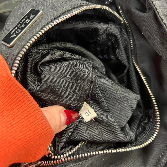 Prada black nylon tote bag