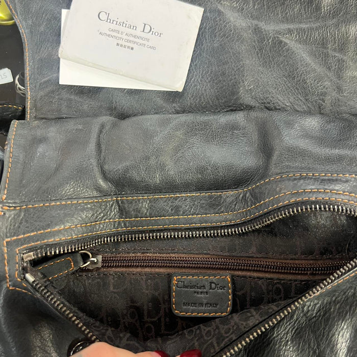Dior gaucho black saddle bag
