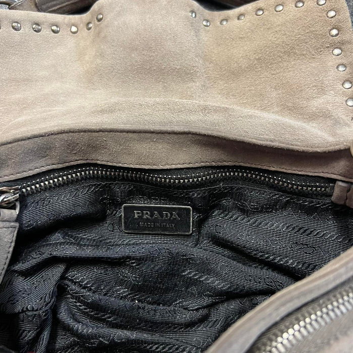 Prada suede chain shoulder bag