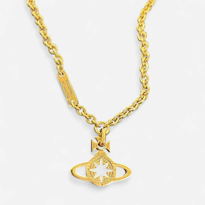 Vivienne Westwood atlas orb gold necklace