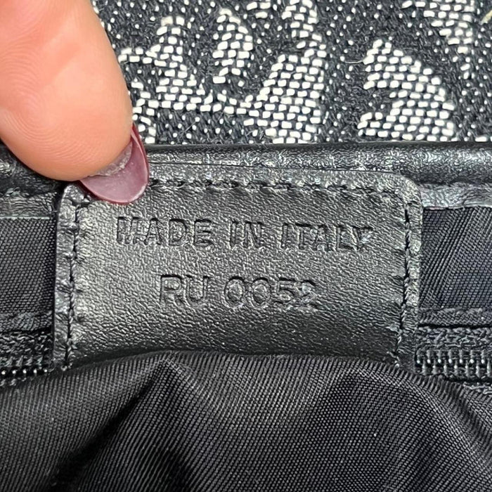 Christian Dior black oblique saddle bag