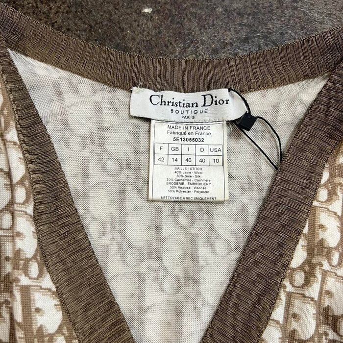 Dior vintage brown monogram vest top