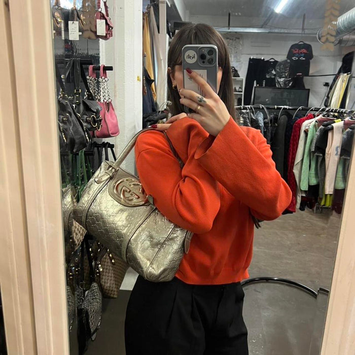 Gucci champagne Britt Boston bag