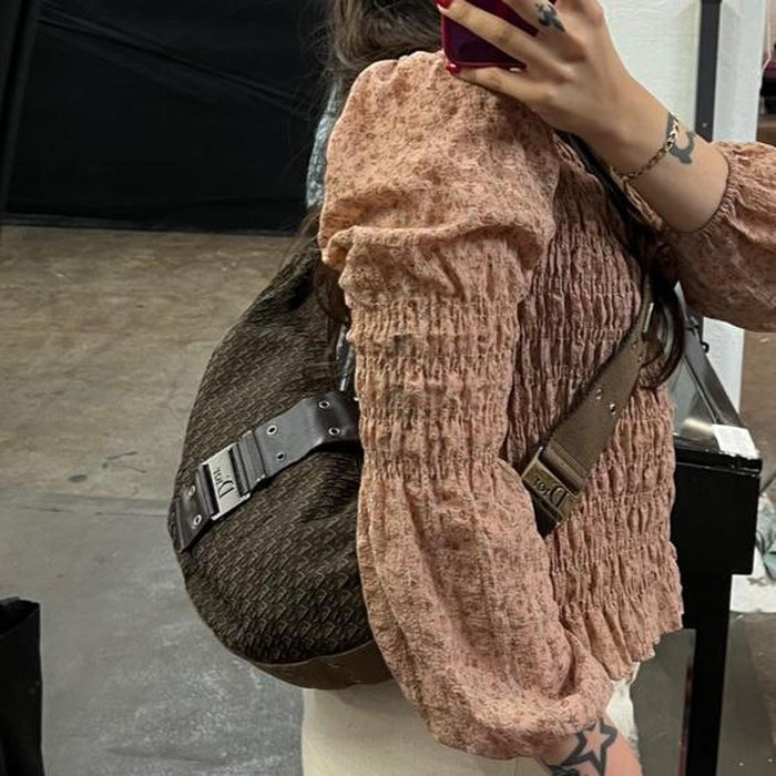 Christian Dior brown street chic XL hobo bag