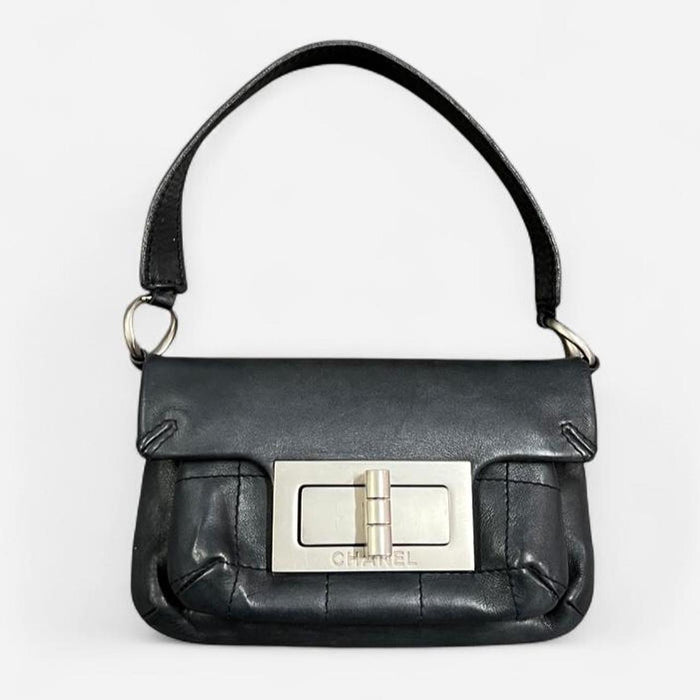 Chanel Mademoiselle charcoal navy calfskin 2.55 bag
