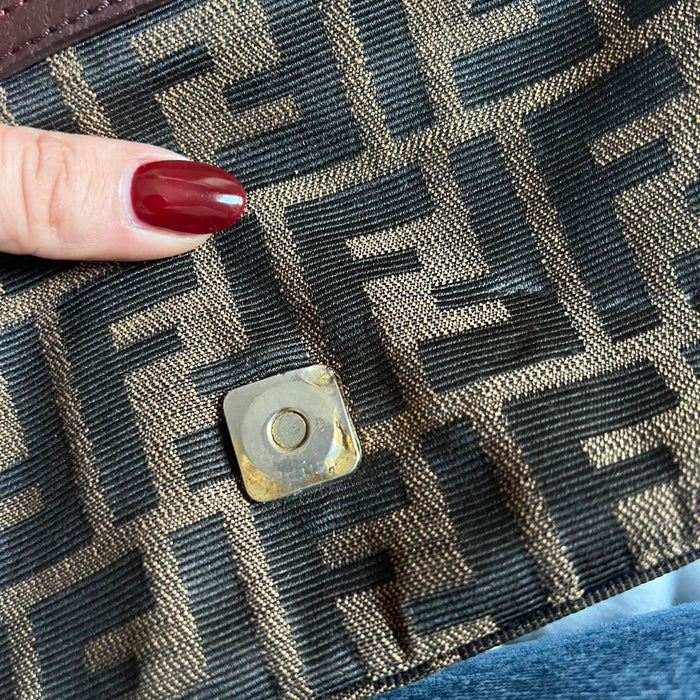Fendi zucca baguette shoulder bag