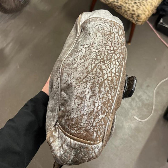 Miu Miu silver flower shoulder bag
