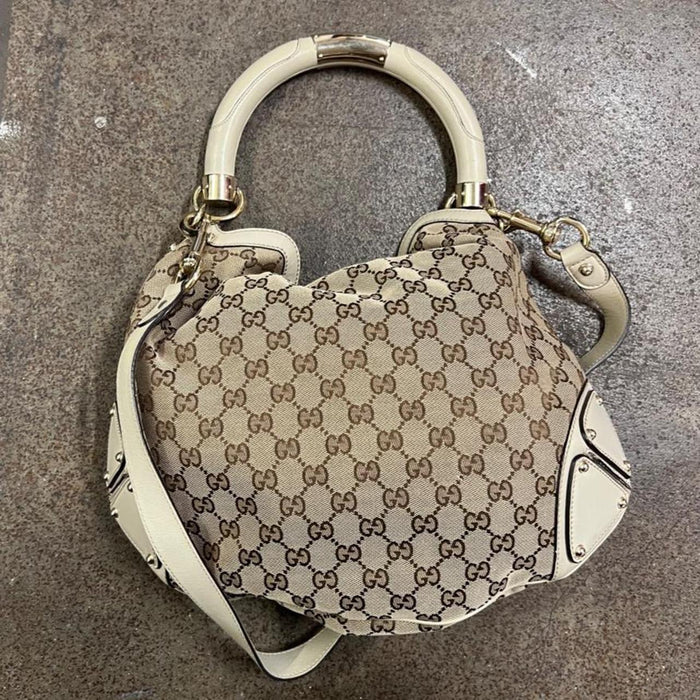 Gucci cream monogram Indy bag