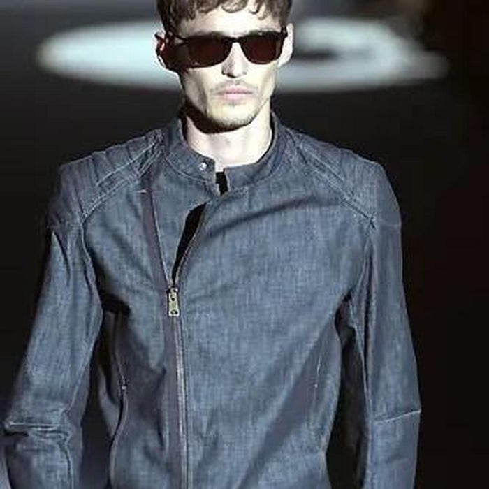 Gucci denim motor jacket