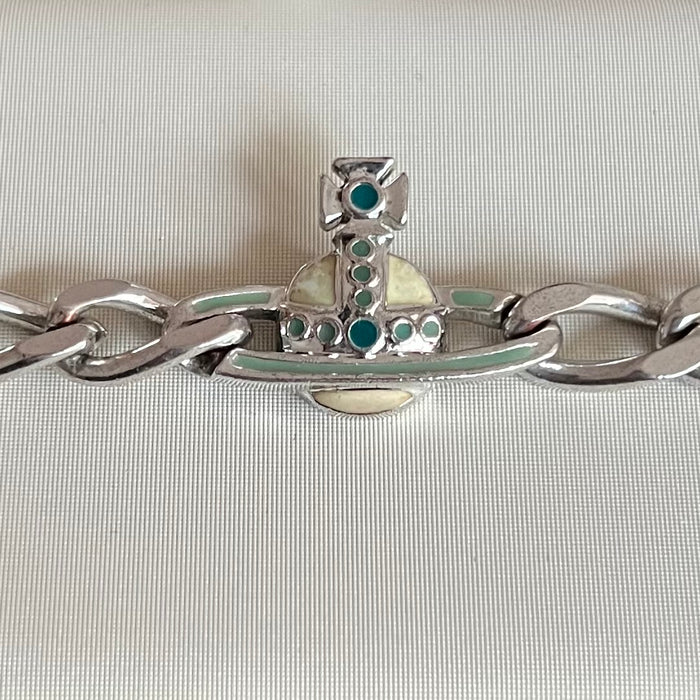 Vivienne Westwood silver and turquoise choker