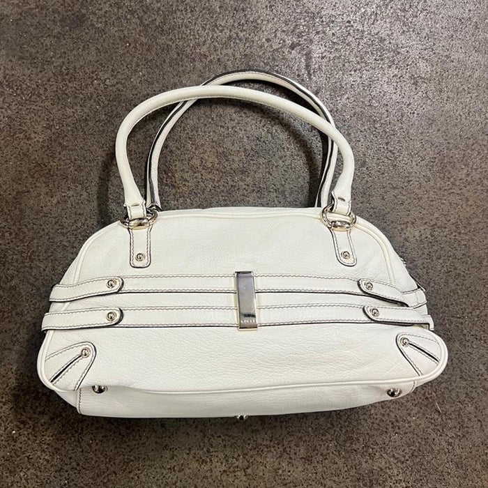 Gucci horsebit white Boston bag