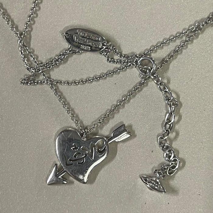 Vivienne Westwood sterling silver love heart necklace