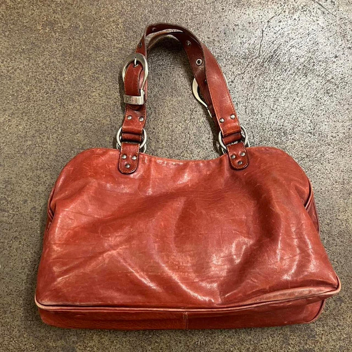 Christian Dior red gaucho saddle bag