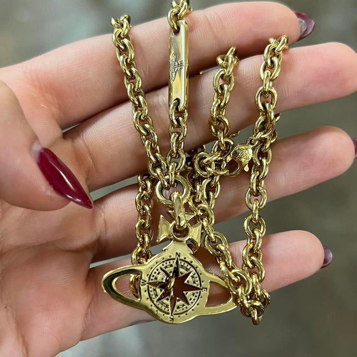 Vivienne Westwood atlas orb gold necklace