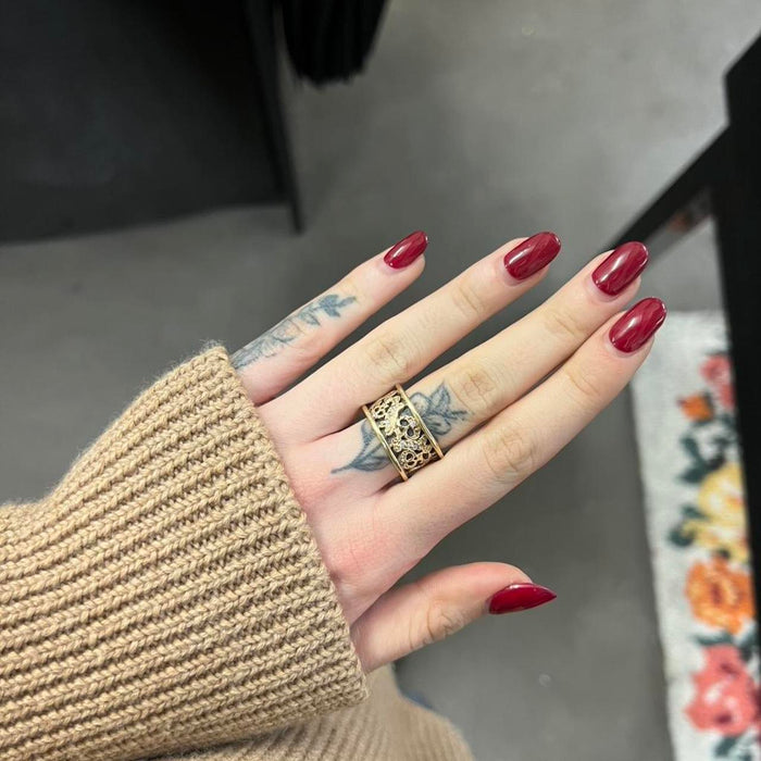 Vivienne Westwood gold orb and skull ring