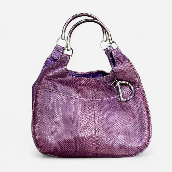 Christian Dior purple python 61 bag