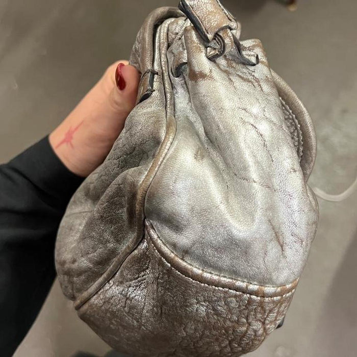 Miu Miu silver flower shoulder bag