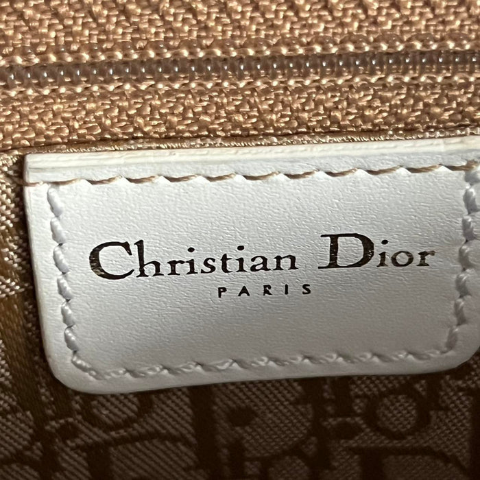 Christian Dior white Columbus bag