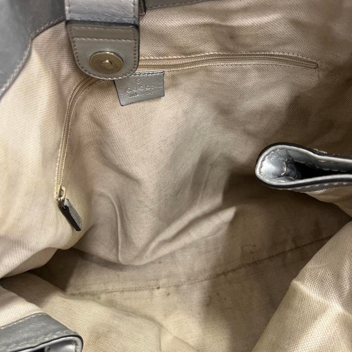 Gucci large silver sukey bag