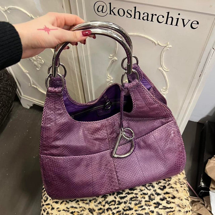 Christian Dior purple python 61 bag