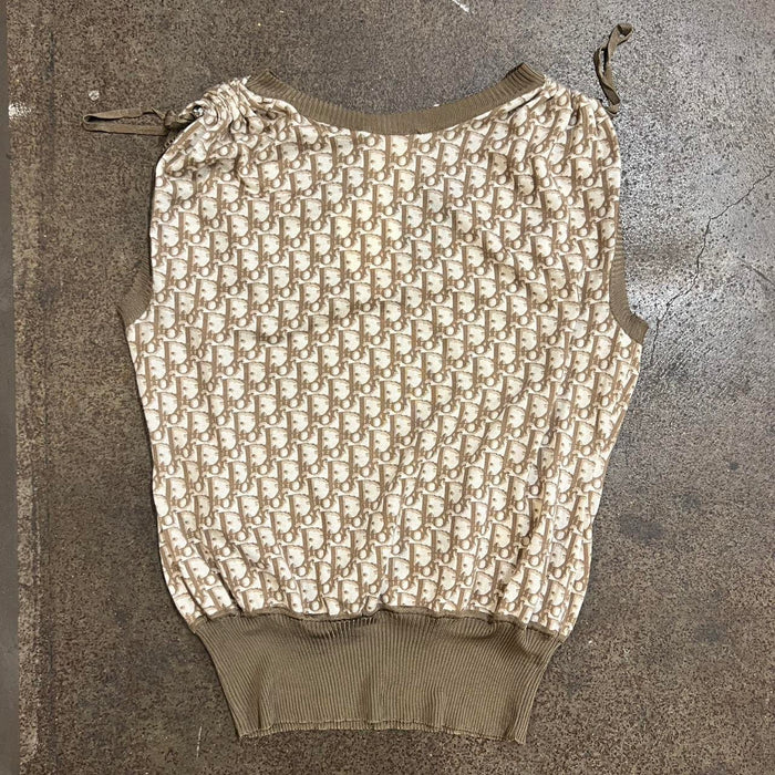 Dior vintage brown monogram vest top