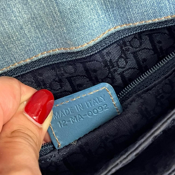 Christian Dior denim blue corset admit it bag