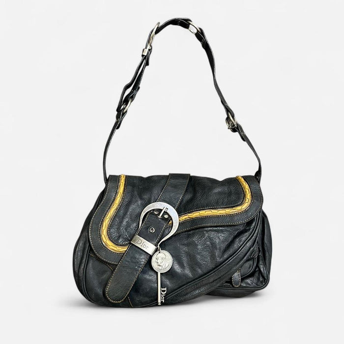 Dior gaucho black saddle bag