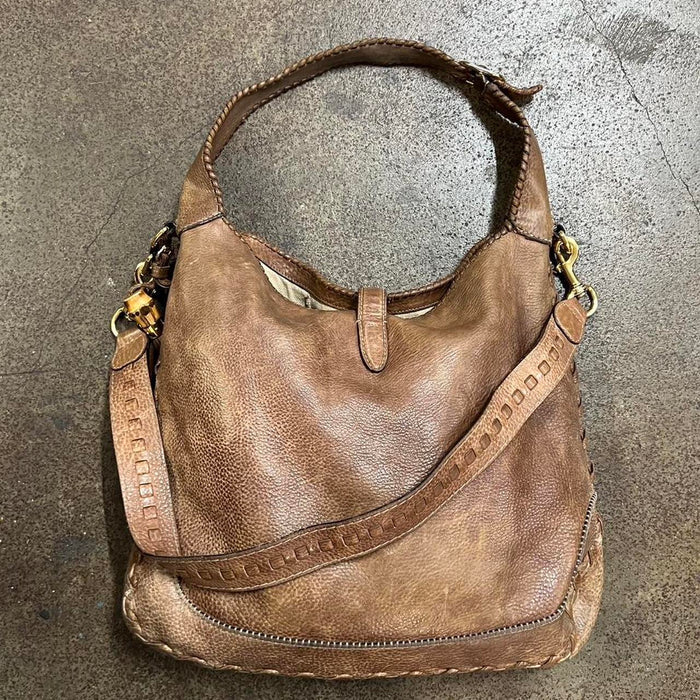 Gucci large Jackie brown leather shoulder bag