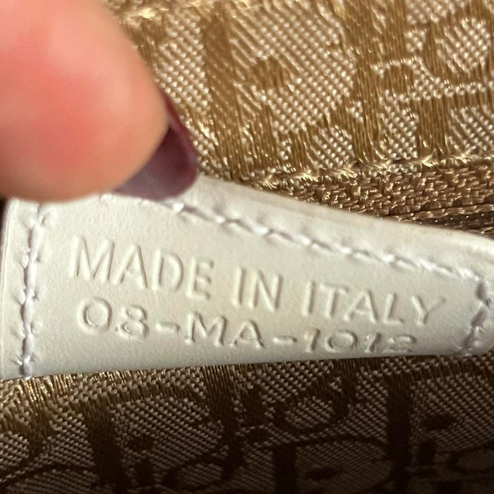 Christian Dior white Columbus bag