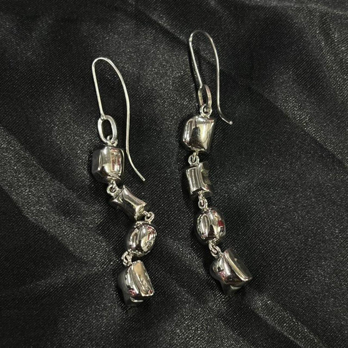 Christian Dior crystal spell out drop earrings