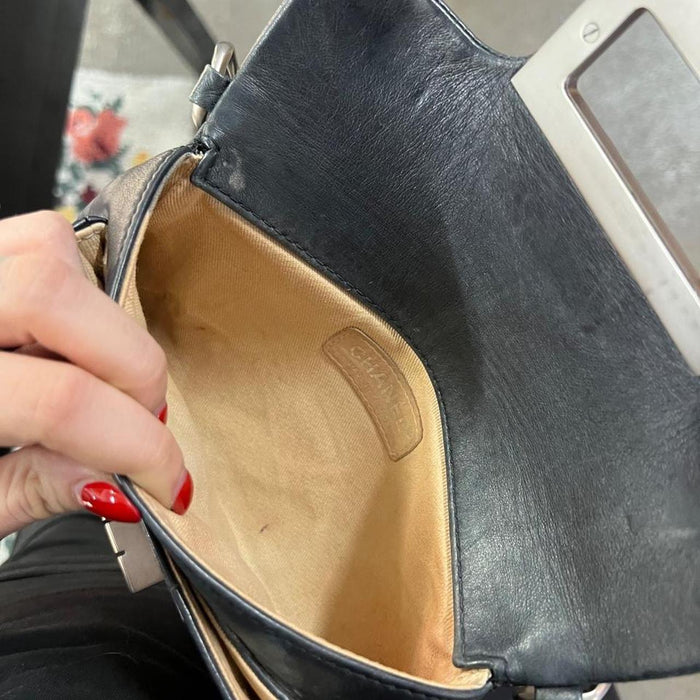 Chanel Mademoiselle charcoal navy calfskin 2.55 bag