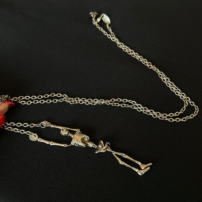 Vivienne Westwood silver skeleton necklace