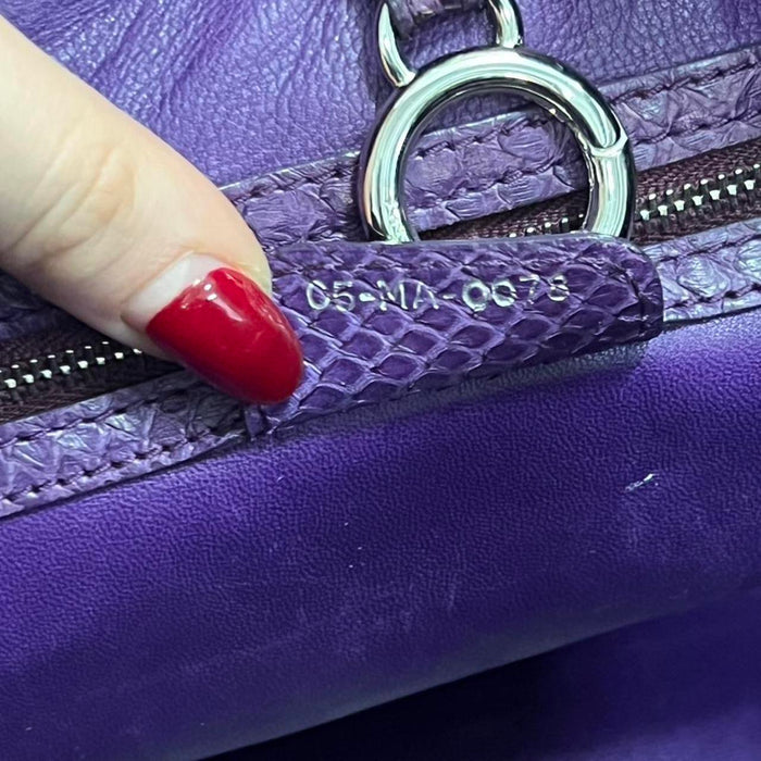 Christian Dior purple python 61 bag