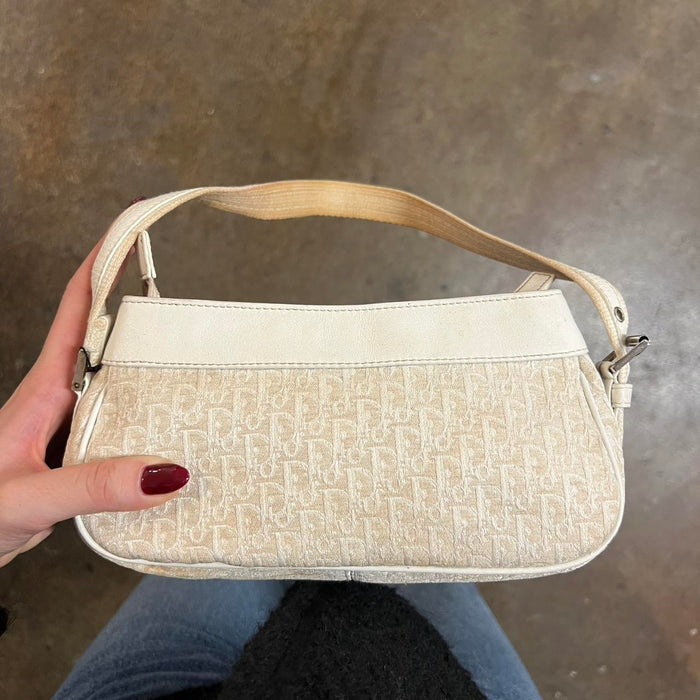 Christian Dior white Columbus shoulder bag
