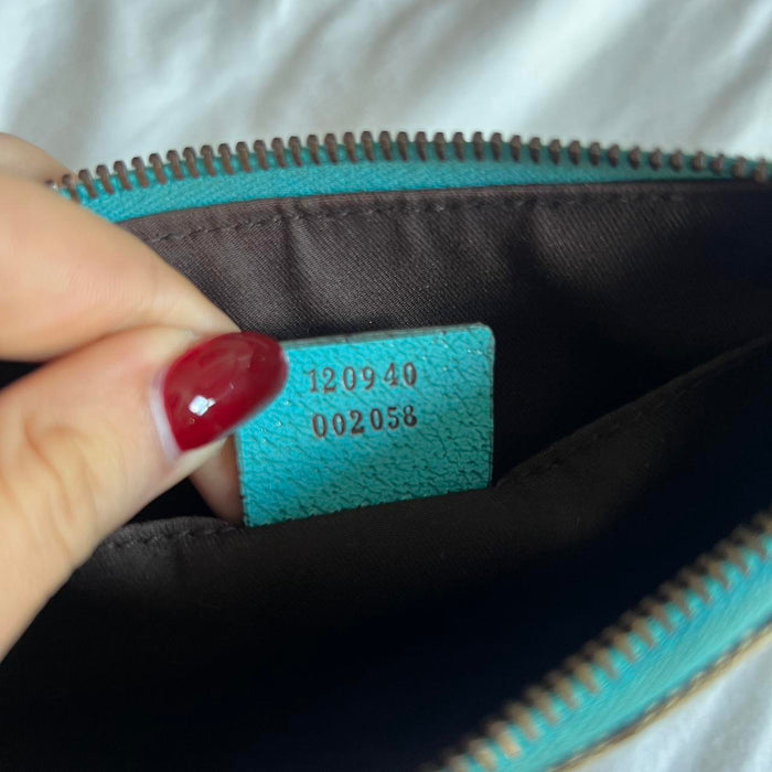 Gucci turquoise chain shoulder bag