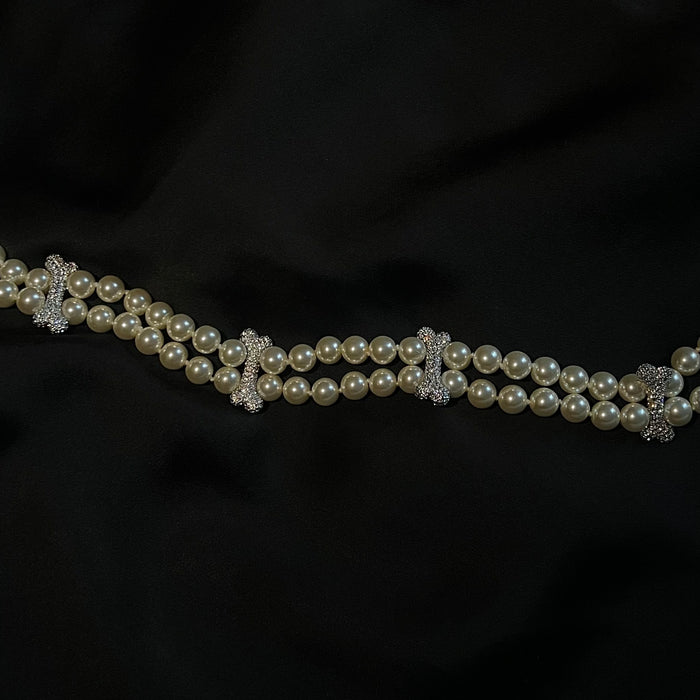 Vivienne Westwood pearl bones choker necklace