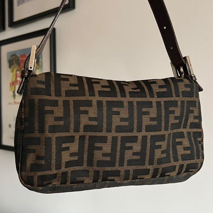 Fendi zucca baguette shoulder bag