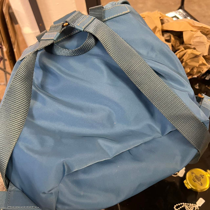 Prada blue nylon backpack