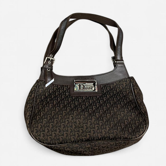 Christian Dior brown street chic hobo shoulder bag