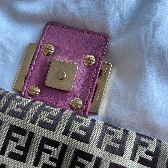 Fendi zucca mama baguette shoulder bag