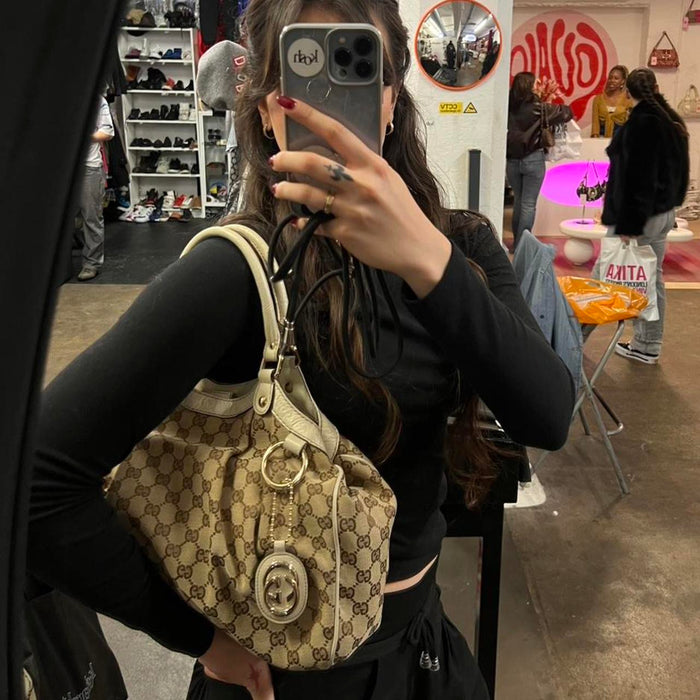Gucci sukey cream bag
