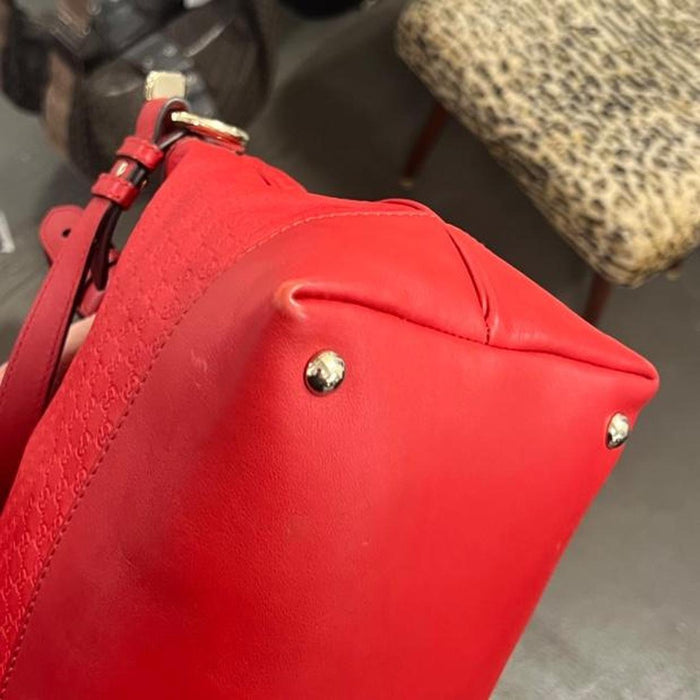 Gucci valentines red leather guccissima tote bag