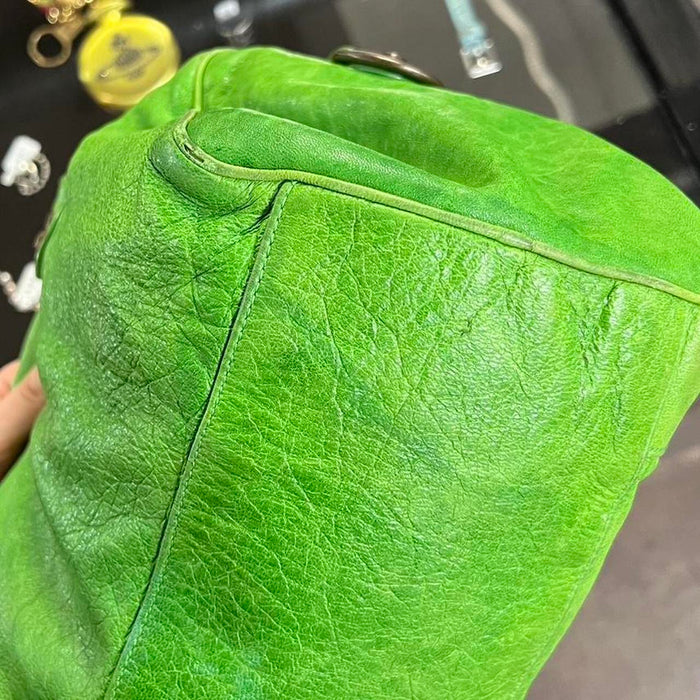 Balenciaga city apple green bag