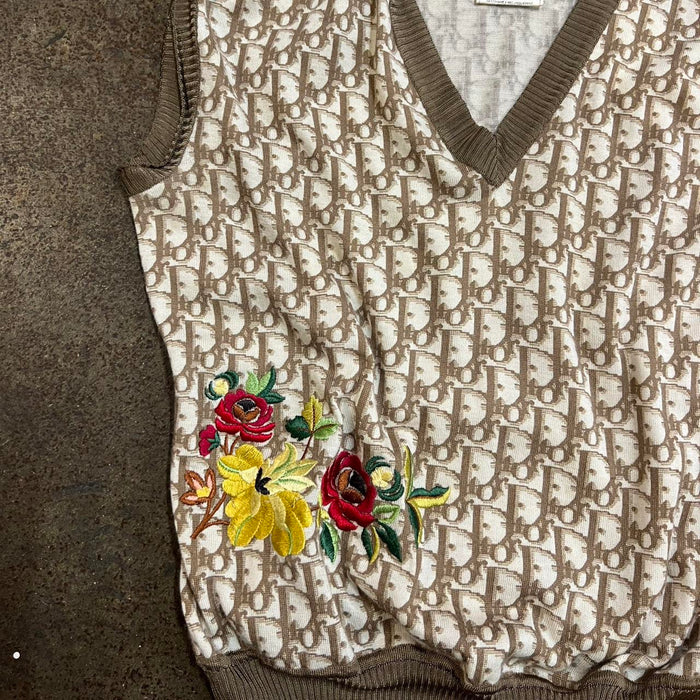 Dior vintage brown monogram vest top